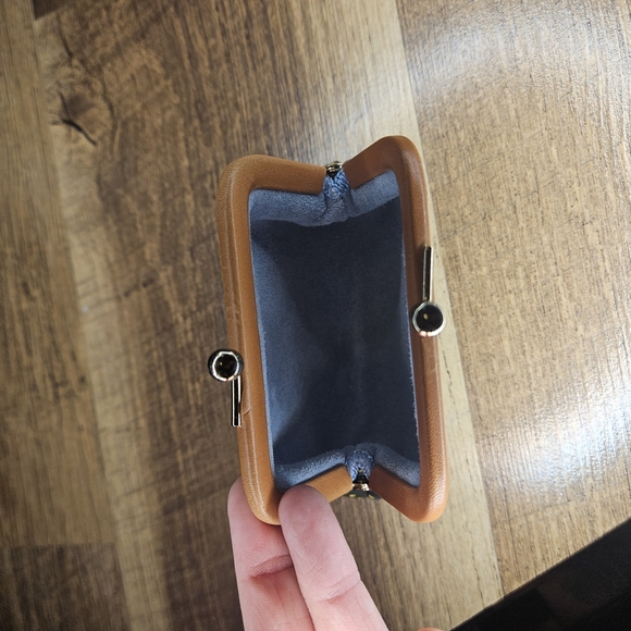 Green and Tan Polka Dot Coin Purse - Picture 4 of 10